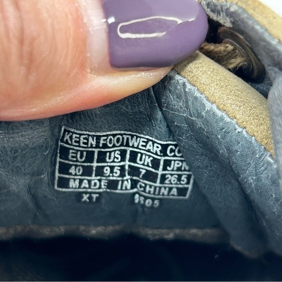 Keen Brown Leather Casual Lace Up Walking Hiking Sneakers Size 9.5 (EU Size 40) - Picture 16 of 16